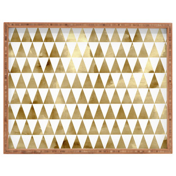 Georgiana Paraschiv Triangle Pattern Rectangular Tray, 18"x14"