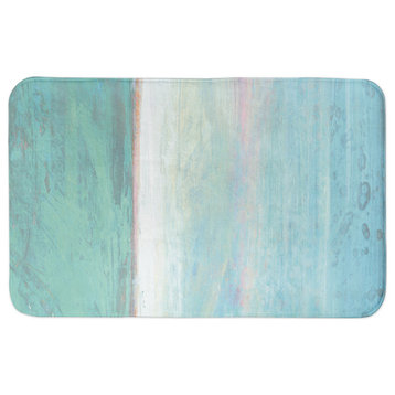 Turquoise Abstract Ocean 34x21 Bath Mat