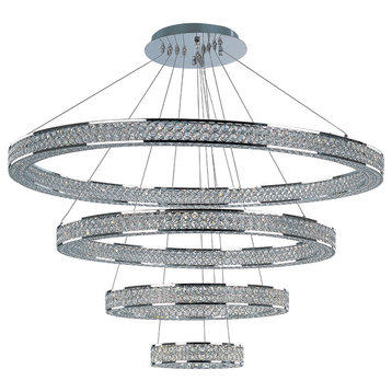 Eternity LED 4 Tier 40" Chandelier in Polished Chrome