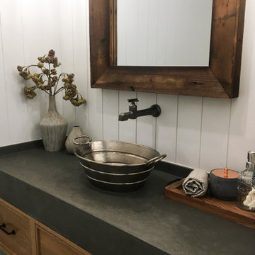 16" Oval Bucket Vessel Hammered Copper Sink with Handles in Nickel (VOB16EN)