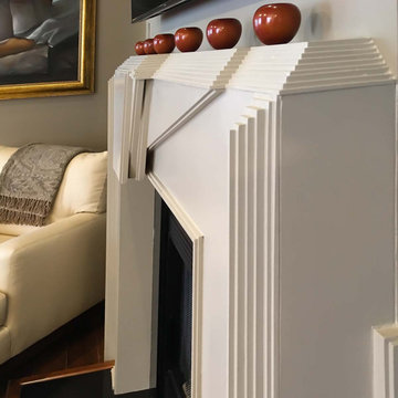 Art Deco fireplace mantel