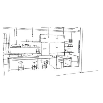 Industrial Kitchen e-Design Sketch