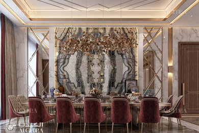 Example of a minimalist dining room design in Other