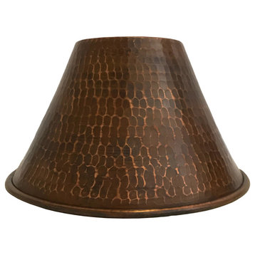 Hammered Copper 7" Cone Pendant Light Shade