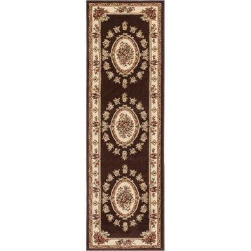 Well Woven Madison Shag Brown Traditional 2'3" x 7'3" Runner Area Rug
