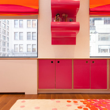 Ella's Room: Maximized Storage in a Custom Color Palette