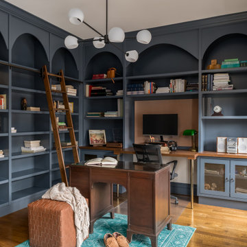Custom Built-ins Transform this Old Town Home Office