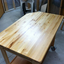Rolling Cart - Birch Butcher Block - Kitchen Islands And Kitchen Carts