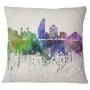 San Jose Skyline Cityscape Throw Pillow, 16"x16"