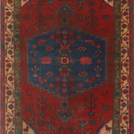 Noori Rug - Fine Vintage Distressed Ani Red Rug - Uniquely hand knotted, this fine vintage rug was crafted using fine quality wool so it lasts for years to come. Subtle signs of wear to give it a personal touch making it a true one-of-a-kind.