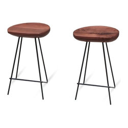 Solid Black Walnut Stools - Bar Stools And Counter Stools
