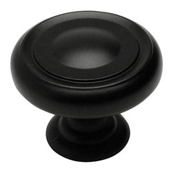 Cosmas - Cosmas 7708FB Flat Black Cabinet Knob - Cabinet And Drawer Knobs