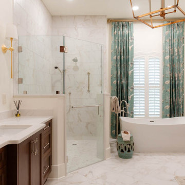 Sophisticated Bathroom Design with Aging-in-Place Features