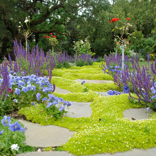 Stilmix Garten mit Blumenbeet in San Francisco