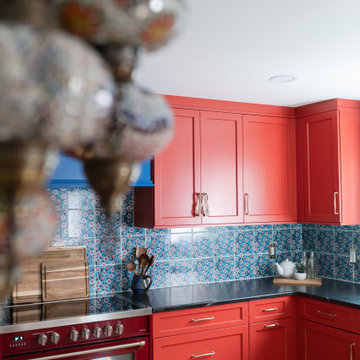 Turkish Tea Room Inspired Colorful Kitchen
