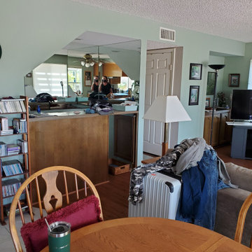 BEFORE: Home Bar/Entertainment Center in Family Room