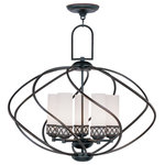 Livex Lighting - Livex Lighting 4725-67 Westfield - Five Light Chandelier - Canopy Included.  Shade IncludeWestfield Five Light Olde Bronze Hand Blo *UL Approved: YES Energy Star Qualified: n/a ADA Certified: n/a  *Number of Lights: Lamp: 5-*Wattage:60w Candelabra Base bulb(s) *Bulb Included:No *Bulb Type:Candelabra Base *Finish Type:Olde Bronze