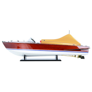 Chris Craft Cobra Painted Wooden Handcrafted boat model