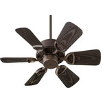 Quorum International - Estate Patio 30" 6-Blade Patio Fan, Oiled Bronze - Estate Patio 30" 6-Blade Patio Fan, Oiled Bronze