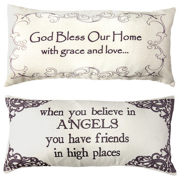 God Bless Our Home Reversible Pillow Cover