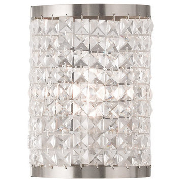 Grammercy 1 Light Wall Sconce, Brushed Nickel, 6"