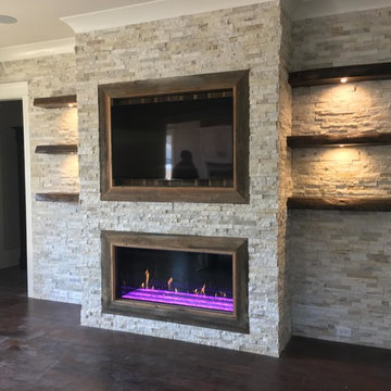 DaVinci Linear Fireplace (Custom Design and Installation by The Fireplace Place)