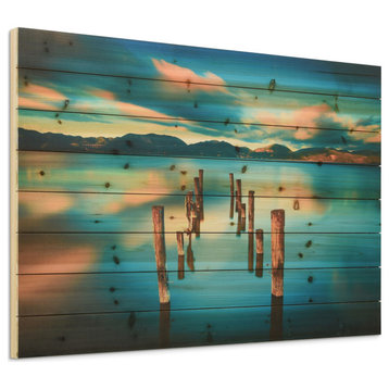 Evening Light Digital Print on Solid Wood Wall Art