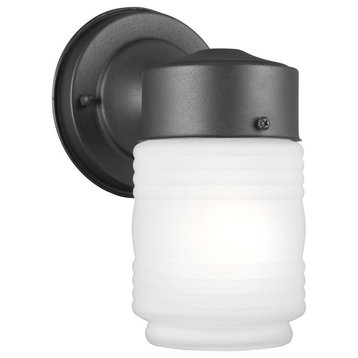 1-Light Outdoor Wall Lantern, Black