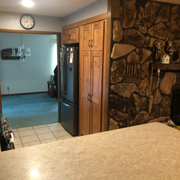 Craftsman Style Kitchen Remodel Done in Knotty Alder
