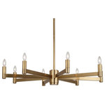 Robert Abbey - Robert Abbey Delany - Ten Light Chandelier, Antique Brass Finish - No. of Rods: 4  Canopy Included: TRUE  Canopy Diameter: 5.00  Rod Length(s): 12.00  Cord Color: SilverDelany Ten Light Chandelier Antique Brass *UL Approved: YES *Energy Star Qualified: n/a  *ADA Certified: n/a  *Number of Lights: Lamp: 9-*Wattage:60w B10.5 Candelabra Base bulb(s) *Bulb Included:No *Bulb Type:B10.5 Candelabra Base *Finish Type:Antique Brass