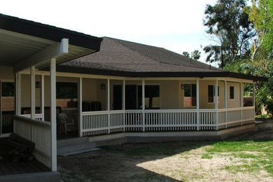 Transitional exterior home idea in Orange County
