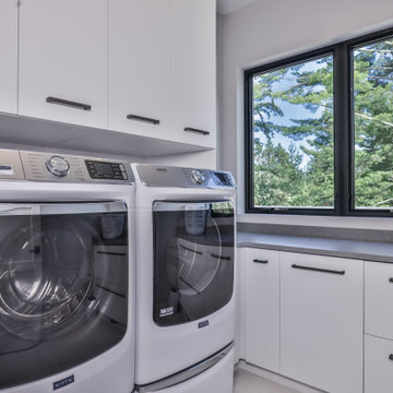 Modern Lake House - Upper-Level Laundry Room