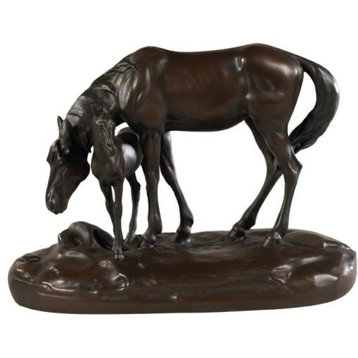 Sculpture EQUESTRIAN Lodge This Better Stay Here Horse Chocolate