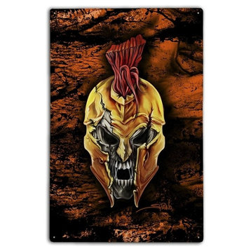 Spartan Skull, Classic Metal Sign