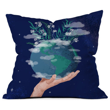 Hanifa Abdul Hameed Mother Earth Outdoor Throw Pillow