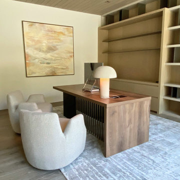 Architectural Home Office with Custom Millwork and Curated Furnishings
