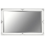 AICO/Michael Amini - AICO Michael Amini Penthouse Wall Mirror - Refine your contemporary style with The Penthouse Collection Mirror. With stainless steel accents and a glamorous acrylic frame, this mirror is ready to brighten any room in your home!