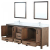 80" Double Sink Bathroom Vanity, Rustic Barnwood, Base Cabinet With Matching Mirror No Top