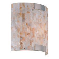 Wall Sconce, Ps Shell Mosaic Shade, E12 Type B 40W