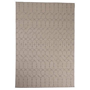 Outdoor Collection Geometric Area Rug - Bohemian Rug, Neutral, 5'3"x7'6"