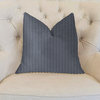 Blackwell Blue and Beige Luxury Throw Pillow, 12"x20"