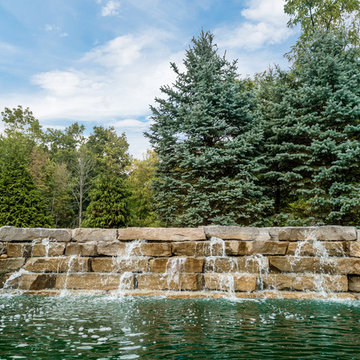 Milford, MI - Backyard Pool Bar Landscape Design & Install