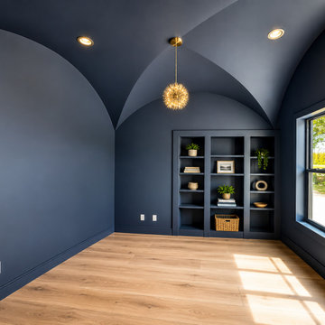 Custom Home Build Barrel Rolled Ceilings Office