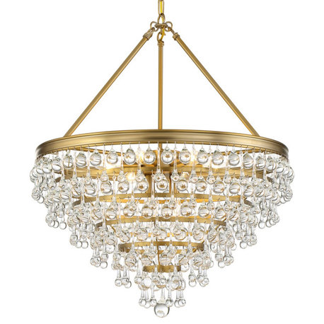 Crystorama Calypso 8 Light Chandelier 137-VG - Vibrant Gold