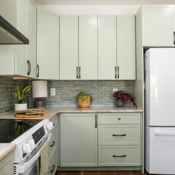 Calming Earthy Sage Green Kitchen