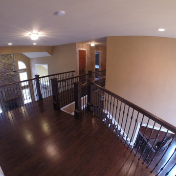 Wood Handrail and Iron Balusters Medford