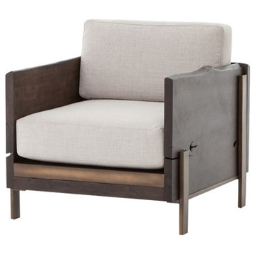 Woodrow Rustic Modern Reclaimed Wood Armchair