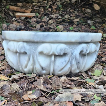 Hand carved marble sink
