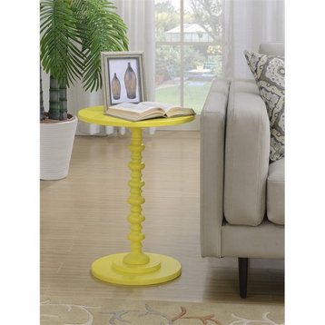 Convenience Concepts Palm Beach Spindle Table in Yellow Wood Finish