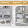 Storage Bin, Under Shelf Basket, Silver Medium